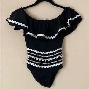 Stella Cove Black and White One Piece Swimsuit NWT